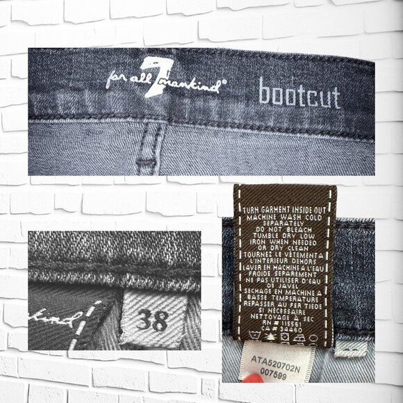 Men's Bootcut 7 For All Mankind Size: 38" - Picture 4 of 4